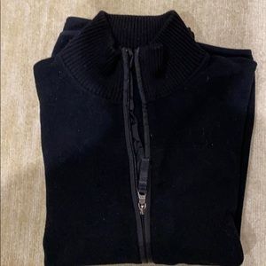 Prada XL Black Shirt with zipper neck